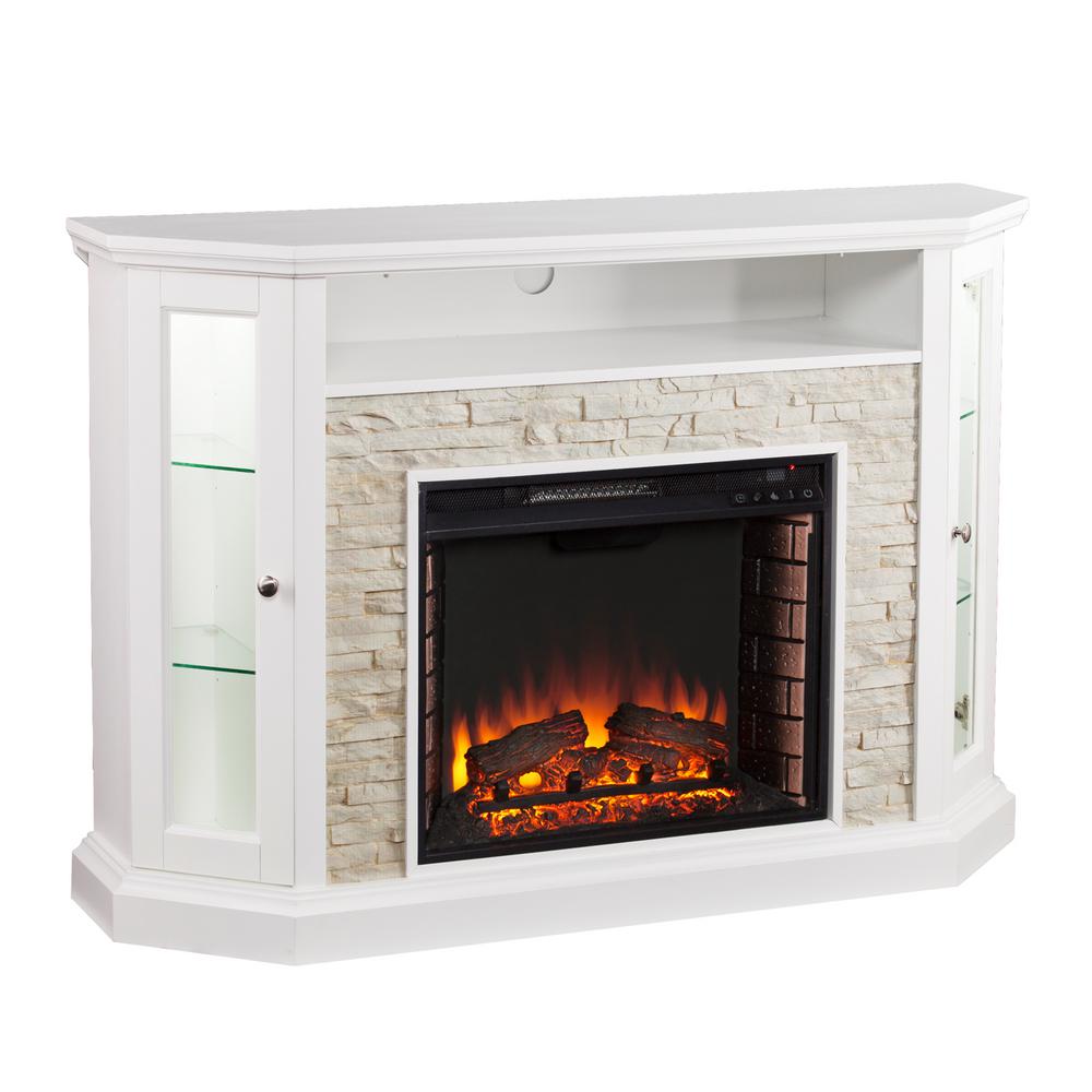 Bellingham 52 25 In W Corner Convertible Media Electric Fireplace