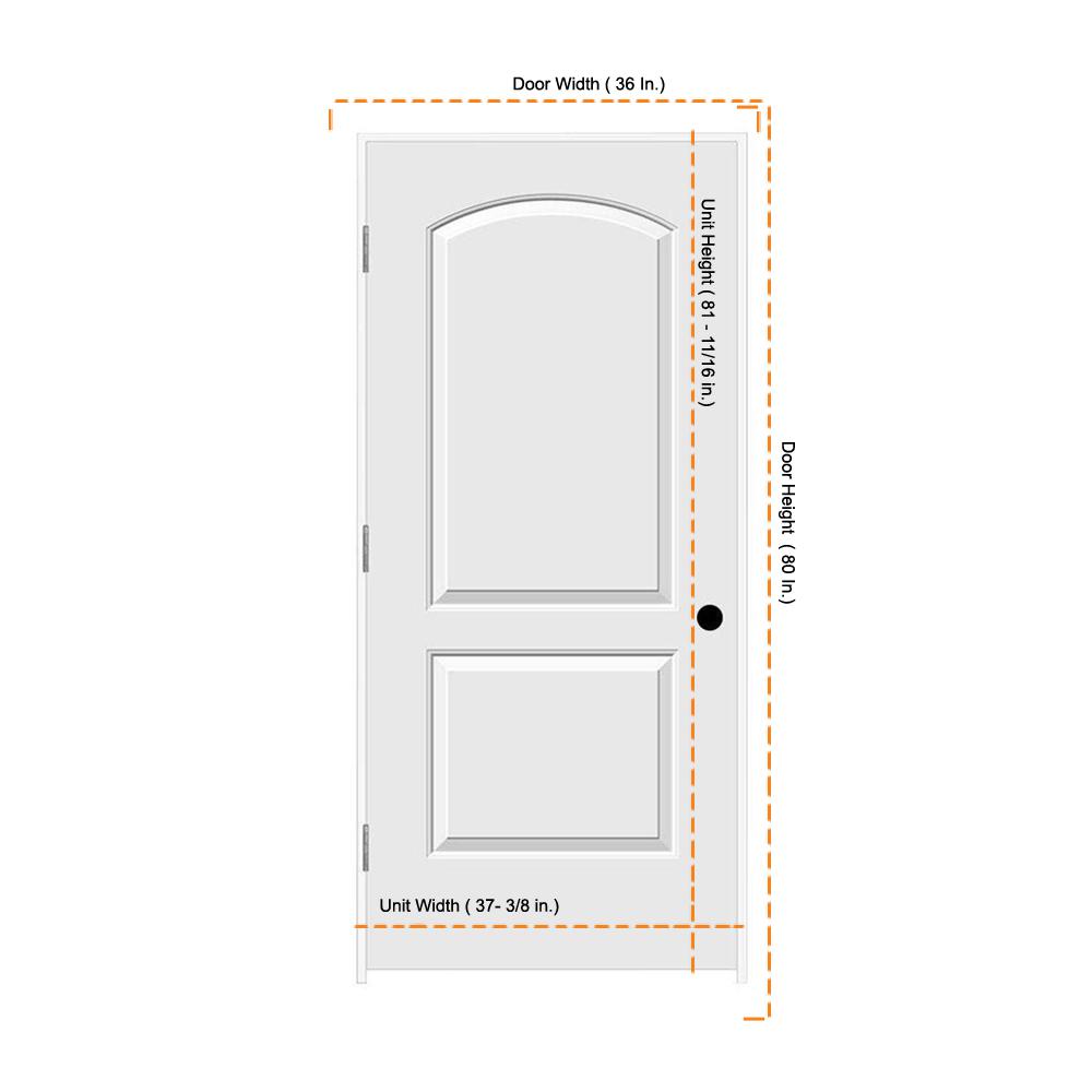 Jeld Wen 36 In X 80 In Continental Primed Right Hand Smooth