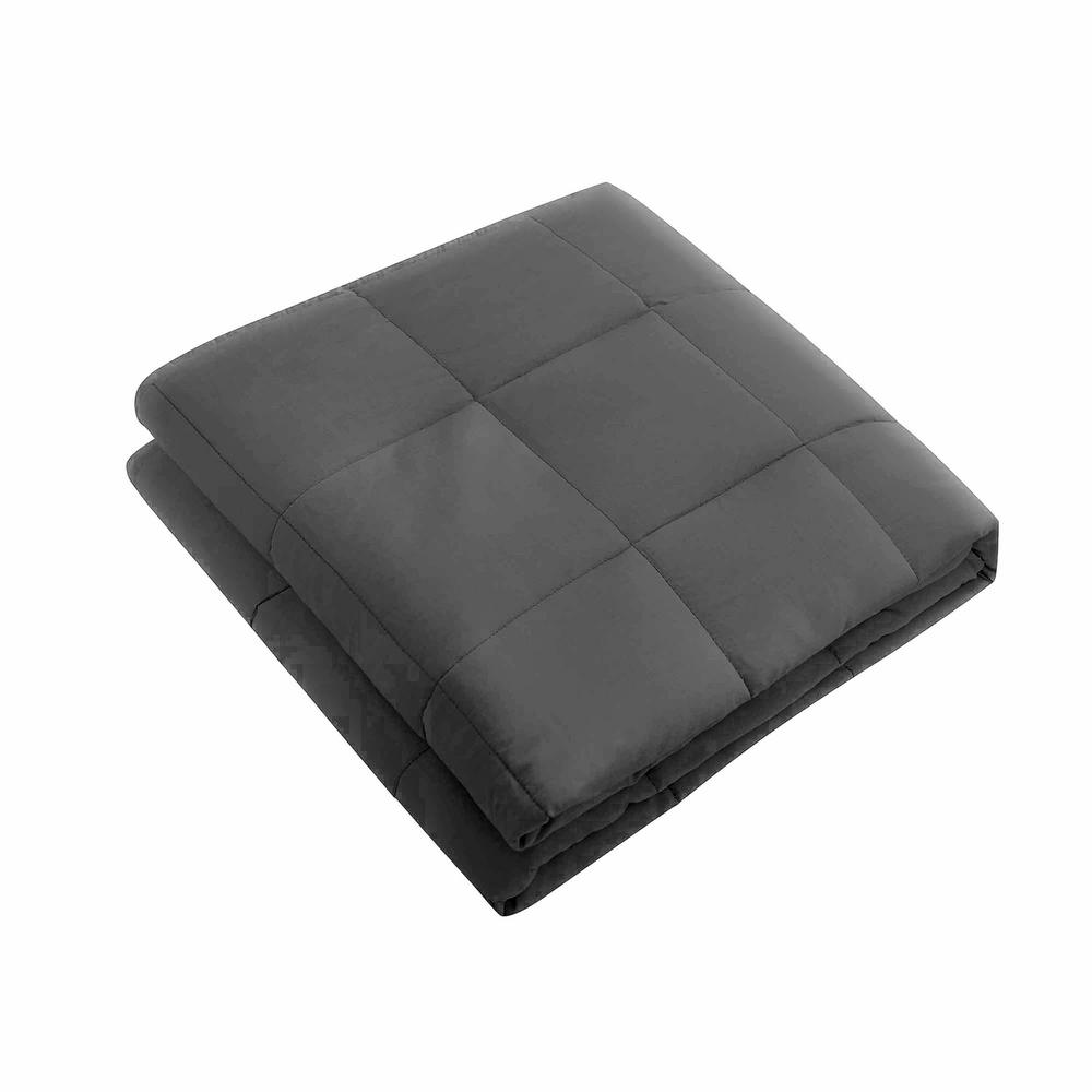 Sutton Home Fashions Charcoal Cotton 20 Lbs Twin Weighted Blanket