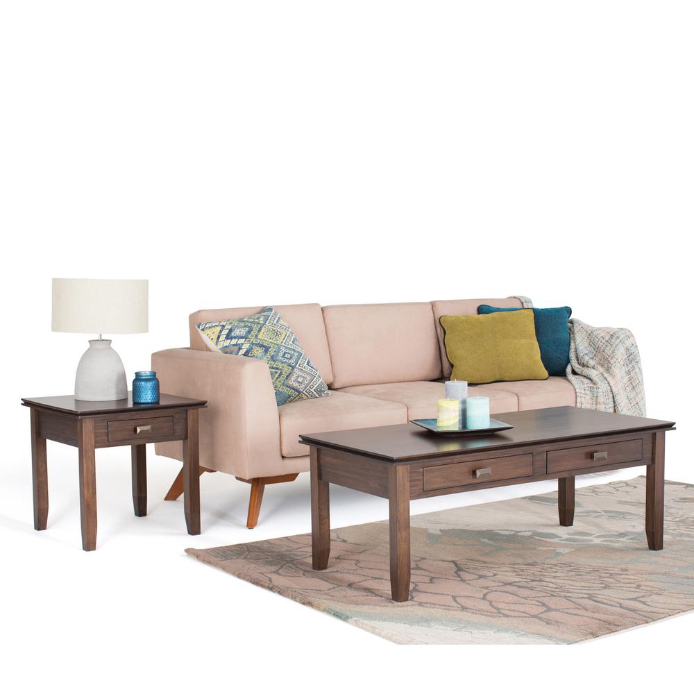 Simpli Home Artisan Natural Aged Brown Coffee TableAXCHOL001NAB The