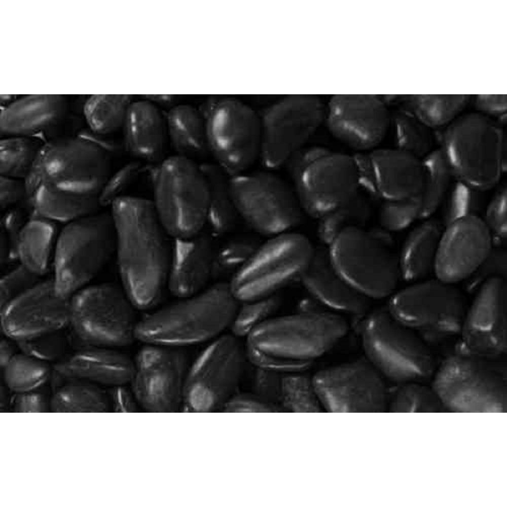 0.25 cu. ft. 0.5 in. to 1.5 in. 20 lbs. Black Grade A Polished Pebbles (108-Pack Pallet)