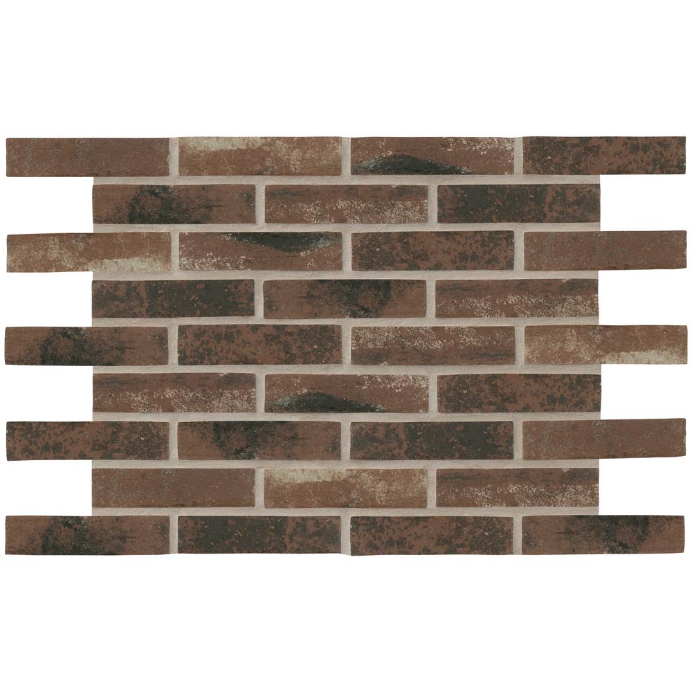 Msi Capella Red Brick 2 In X 10 In Matte Porcelain Floor And Wall Tile 5 17 Sq Ft Case Ncapredbri2x10 The Home Depot