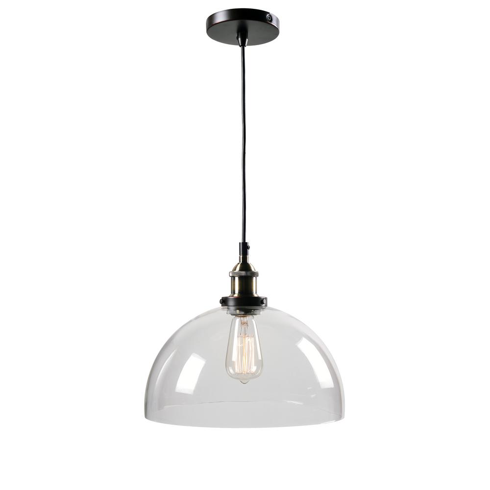 Arcade 1 Light Oil Rubbed Bronze And Antique Brass Pendant