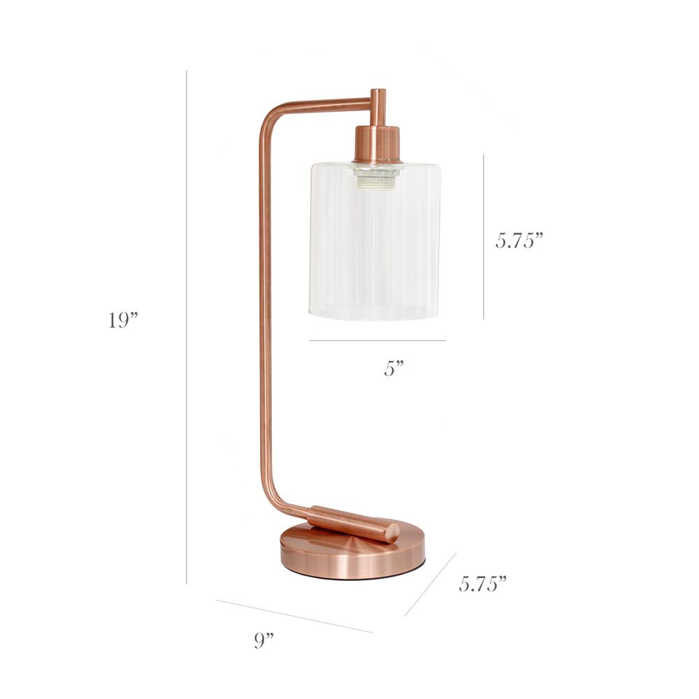 Simple Designs 19 In Bronson Antique Style Rose Gold Industrial Iron Lantern Desk Lamp With Glass Shade Ld1036 Rgd The Home Depot - Rose Gold Desk Lamps Simple Designs 19 In Bronson Antique Style Rose Gold Industrial Iron Lantern Desk Lamp With Glass Shade Ld1036 Rgd The Home Depot - Rose Gold Desk Lamps