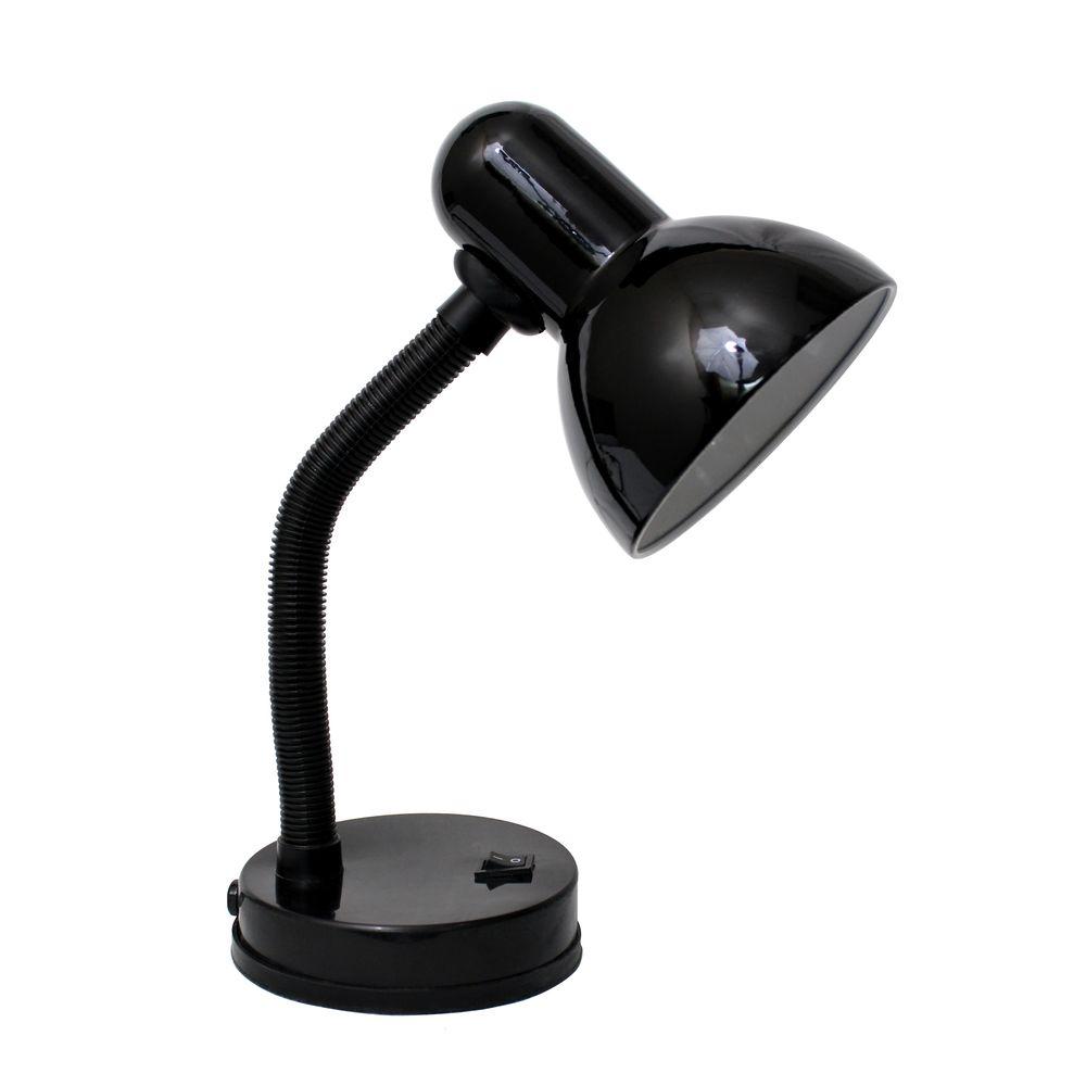 black metal desk lamp