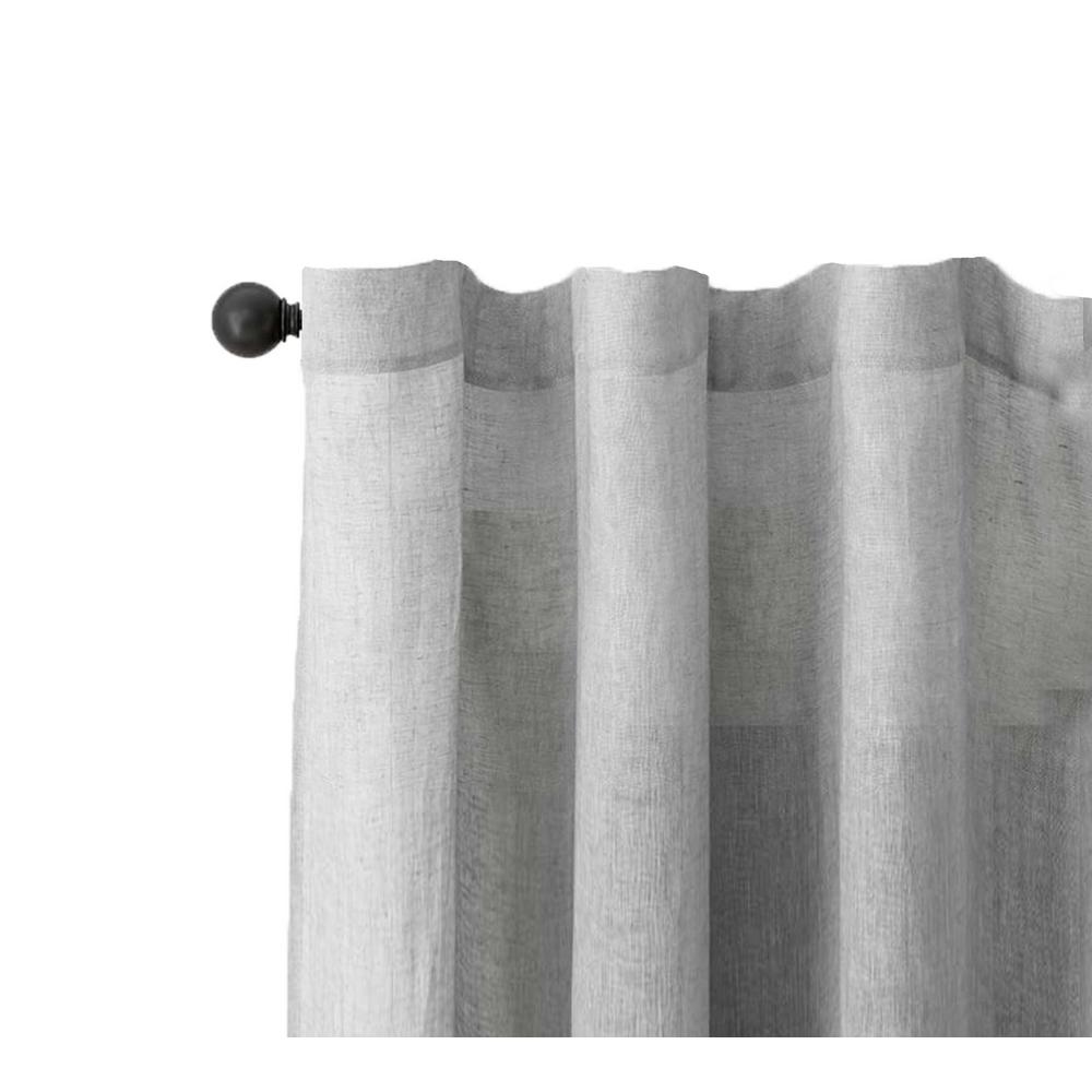 A1 Home Collections Sheer Linen Drape In Light Grey 50 In X 96