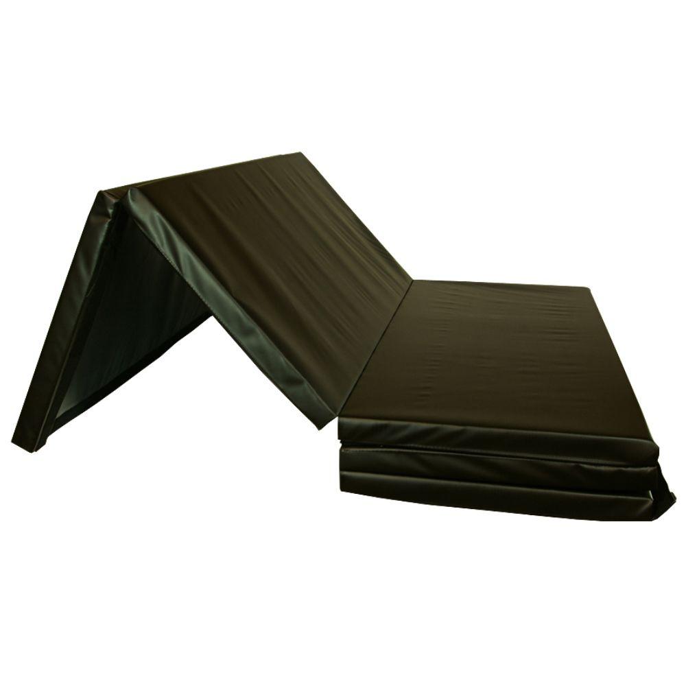 Greatmats Folding Black 4 Ft X 10 Ft X 2 In 18 Oz Vinyl And