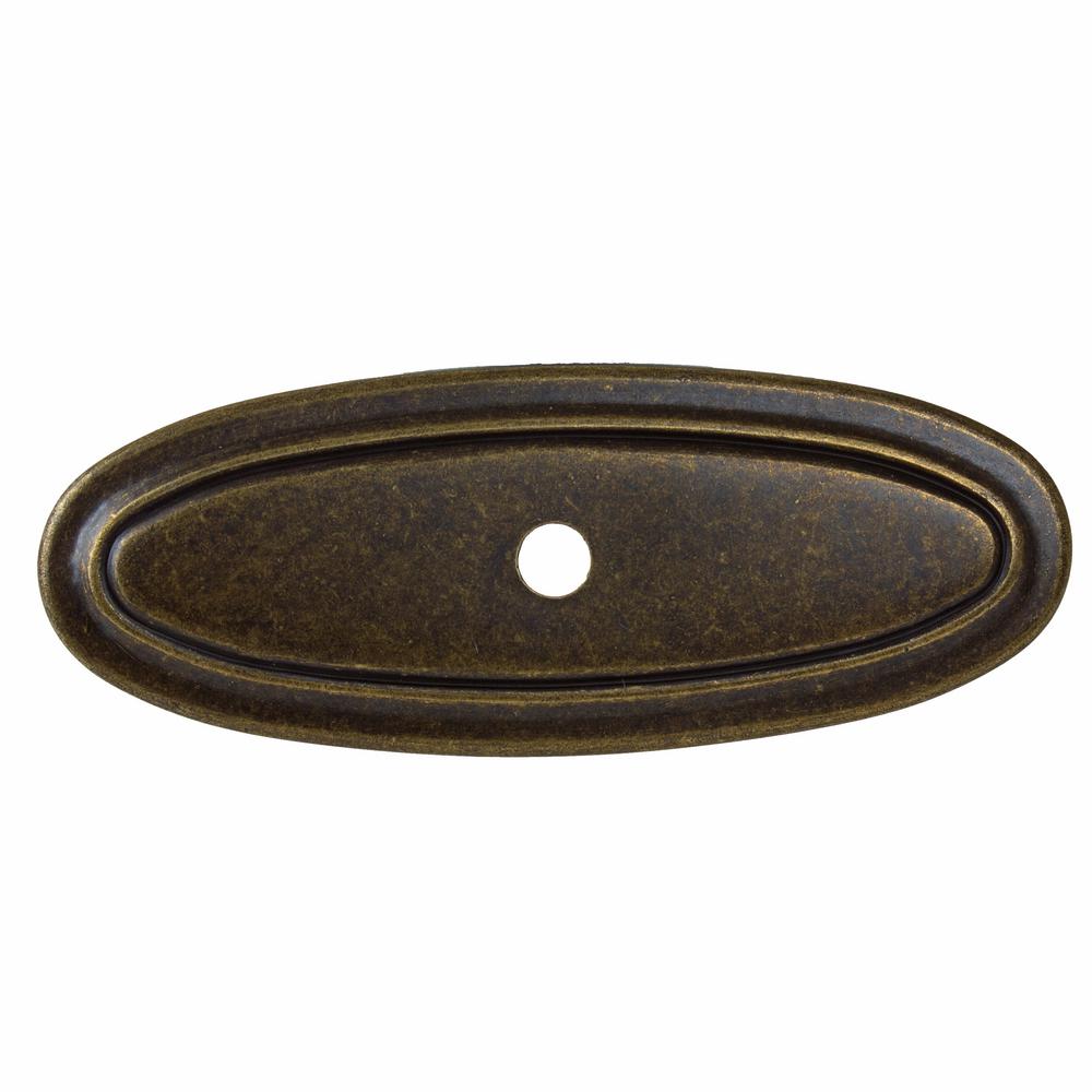 Gliderite 3 In Antique Brass Classic Thin Oblong Cabinet Knob