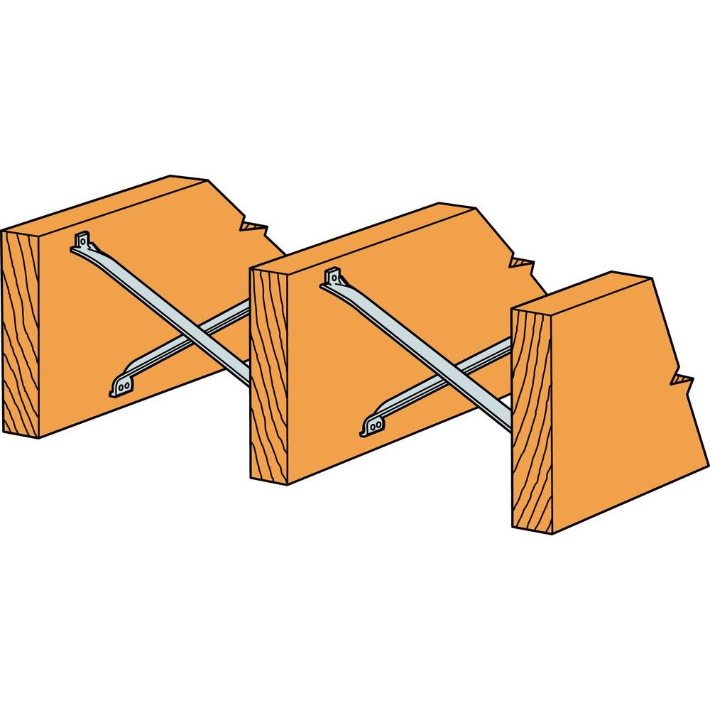 Simpson Strong Tie Nca 20 Gauge Galvanized Nailless Bridging For 2x8 And 2x14