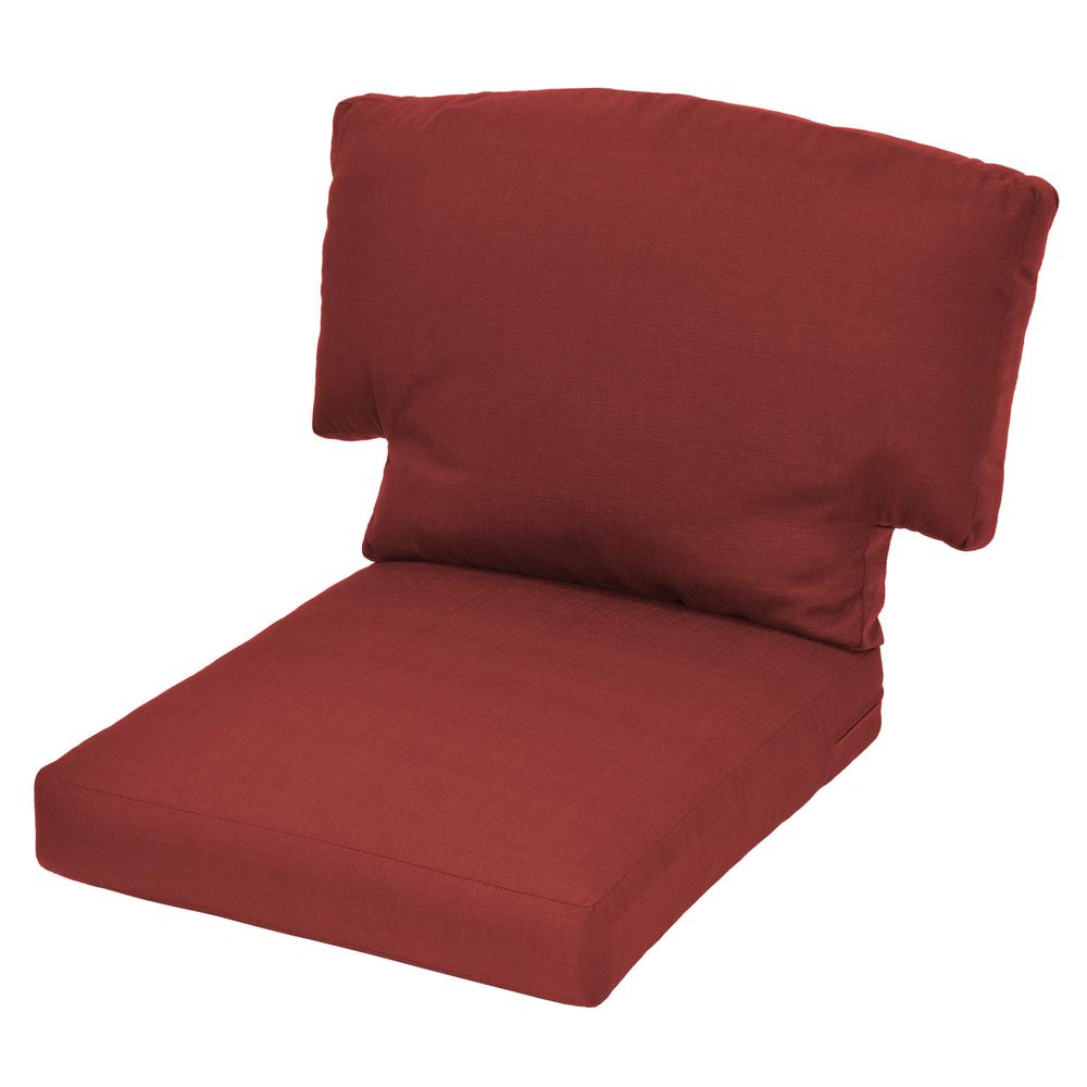 Chili Olefin Red Outdoor Cushions Patio Furniture The Home Charlottetown Chili Replacement Outdoor Lounge Chair Cushion