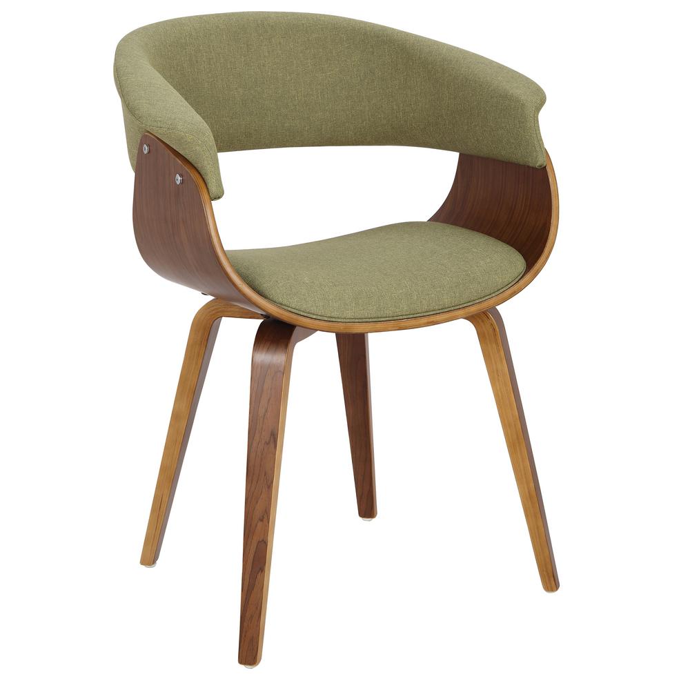 Green Dining Chairs Kitchen Room Furniture The Home Depot Vintage Mod Walnut And Green Dining Accent Chair