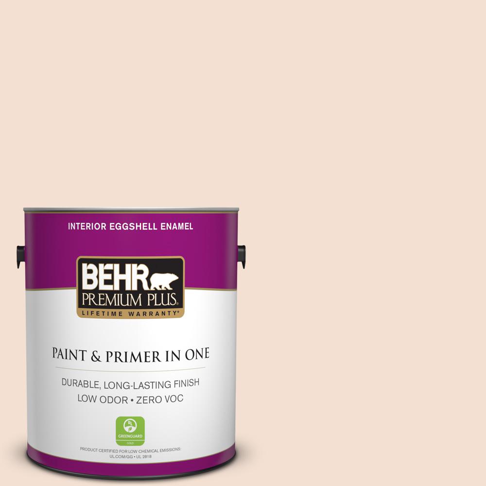 BEHR Premium Plus 1gal. 240E1 Muffin Mix Zero VOC Eggshell Enamel Interior Paint205001 The