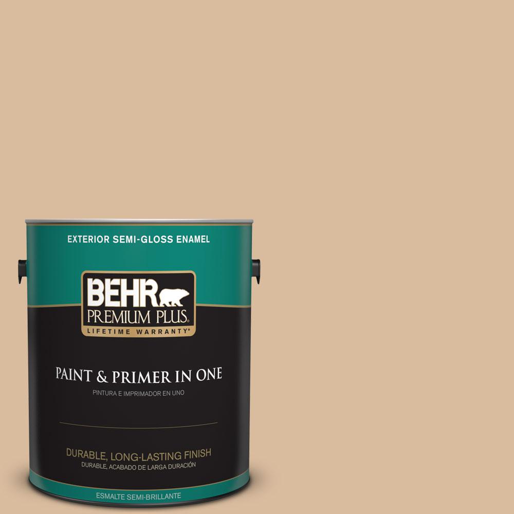 BEHR Premium Plus Ultra 1gal. 720C3 Wheat Bread SemiGloss Enamel Exterior Paint585401 The