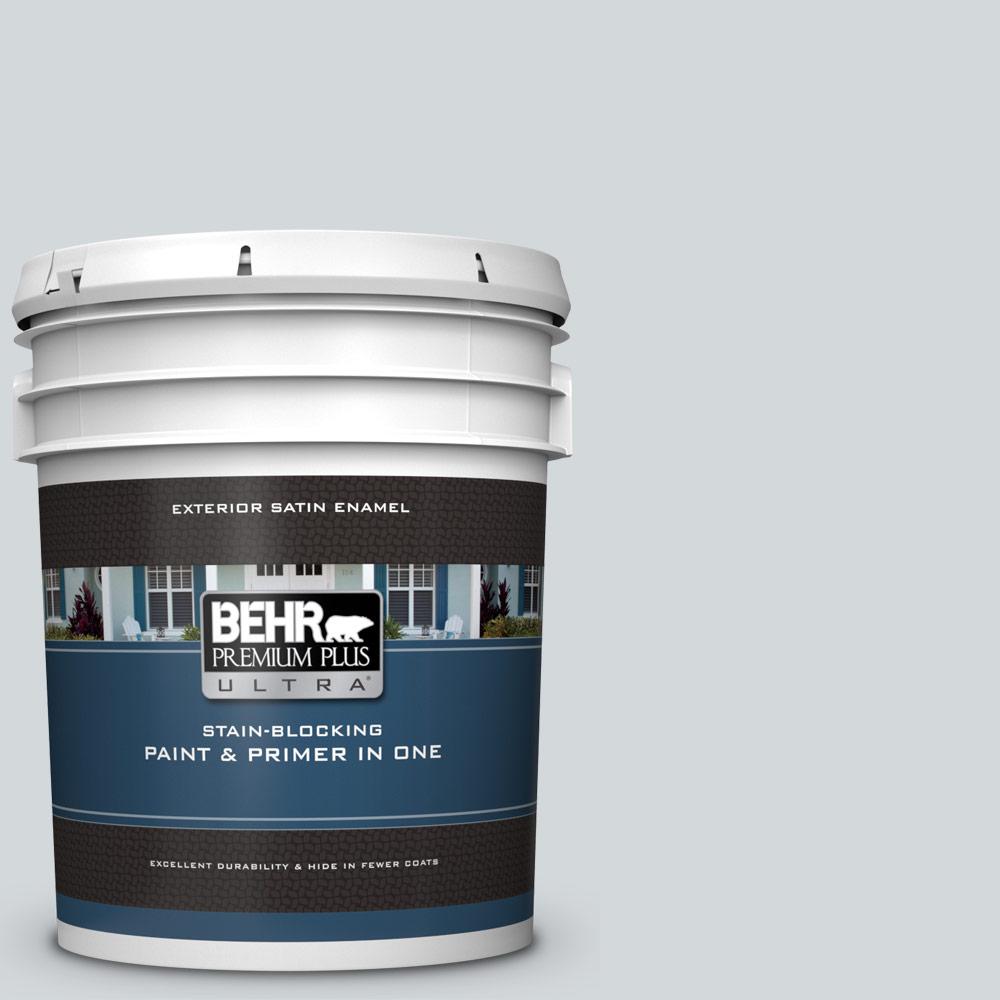 BEHR Premium Plus Ultra 5 gal. MQ325 Gray Shimmer Satin Enamel