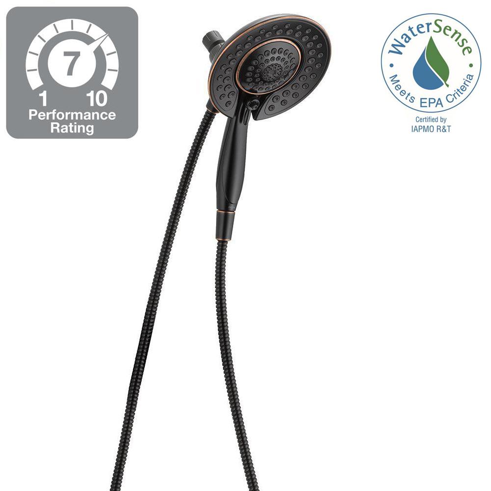 Delta In2ition TwoInOne 5Spray Hand Shower and Shower Head Combo Kit