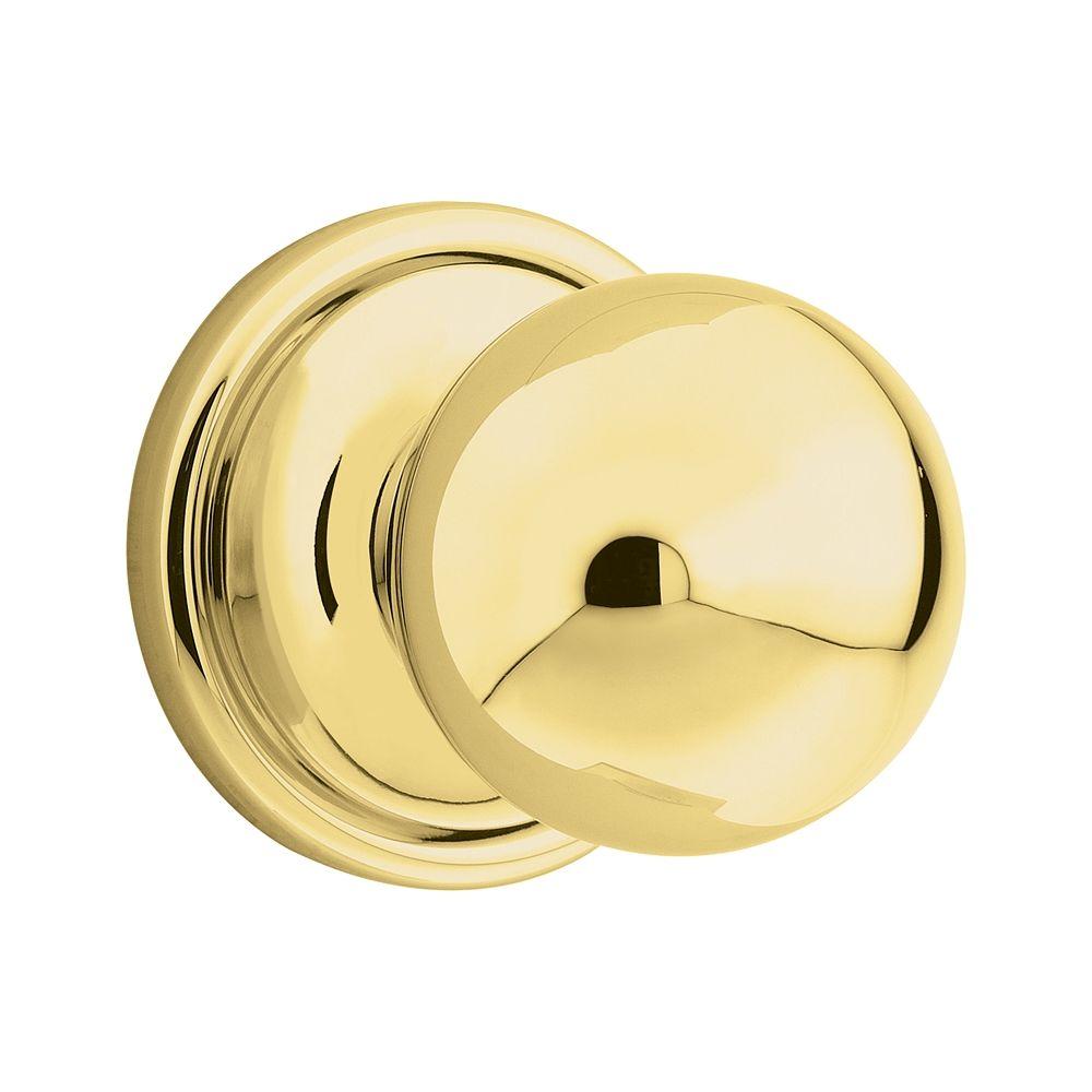 Kwikset Circa Polished Brass Passage Hallcloset Door Knob 97209 061 The Home Depot 4238