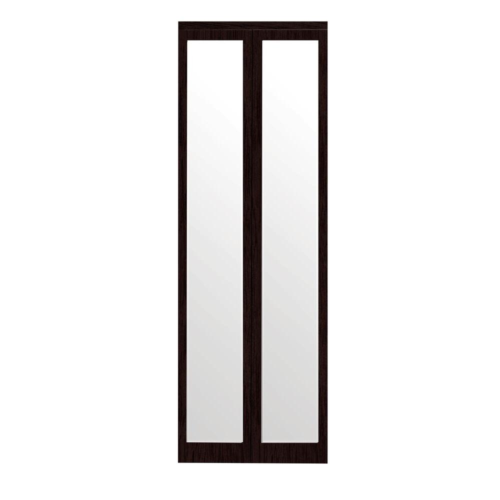 Impact Plus 36 In X 80 In Mir Mel Mirror Solid Core Espresso Mdf