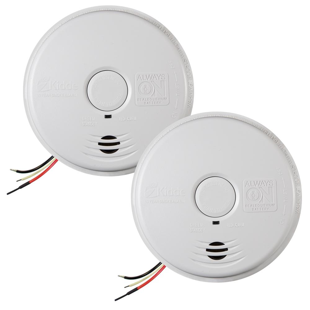 Kidde Hardwired 120-Volt Smoke Alarm with Lithium Battery Back Up 3-Pack
