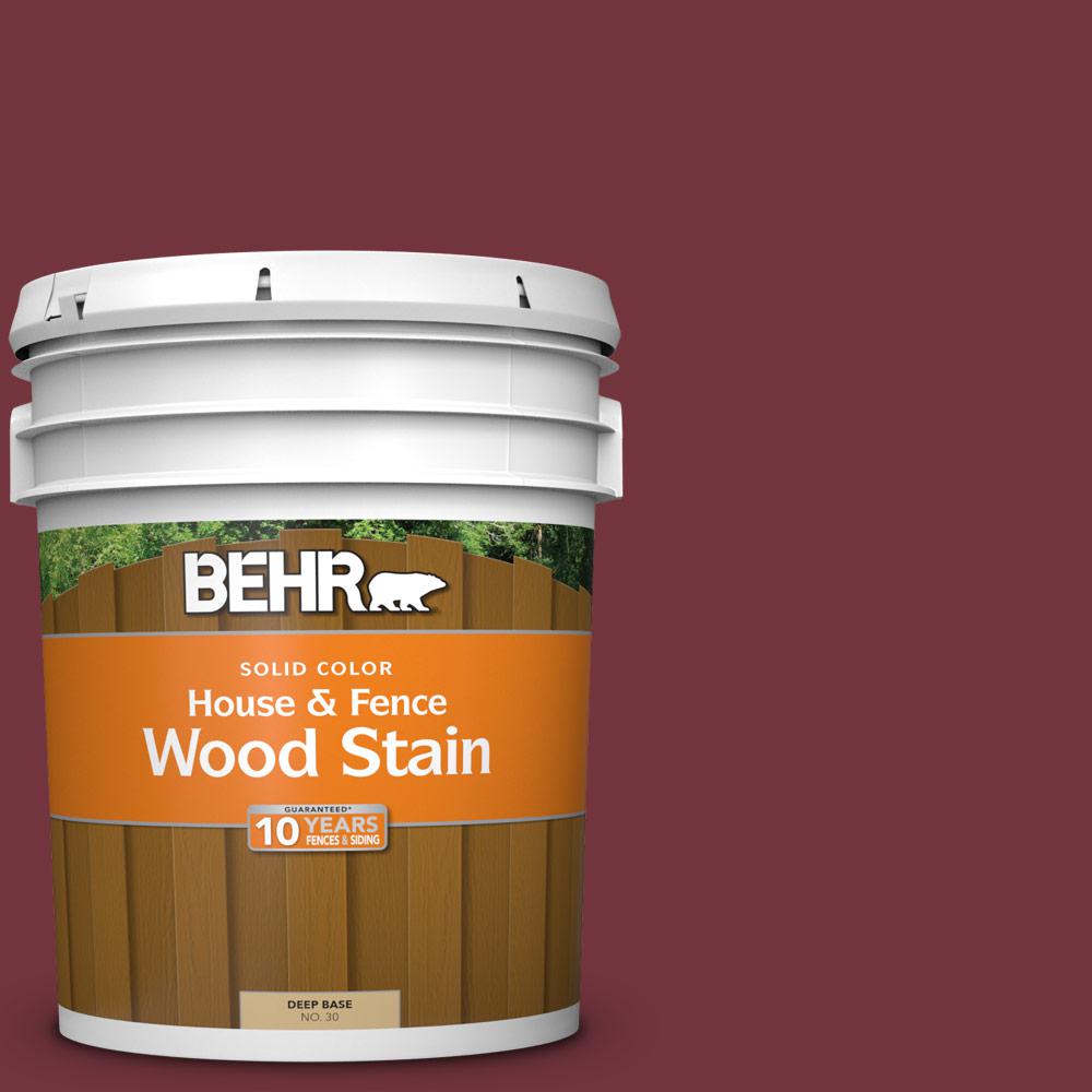 BEHR 5 gal. S1307 Cherry Cola Solid Color House and BEHR 5 gal. S1307 Cherry Cola Solid Color House and