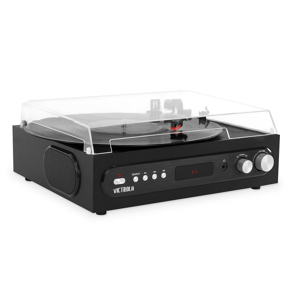 record player with built in speakers and bluetooth