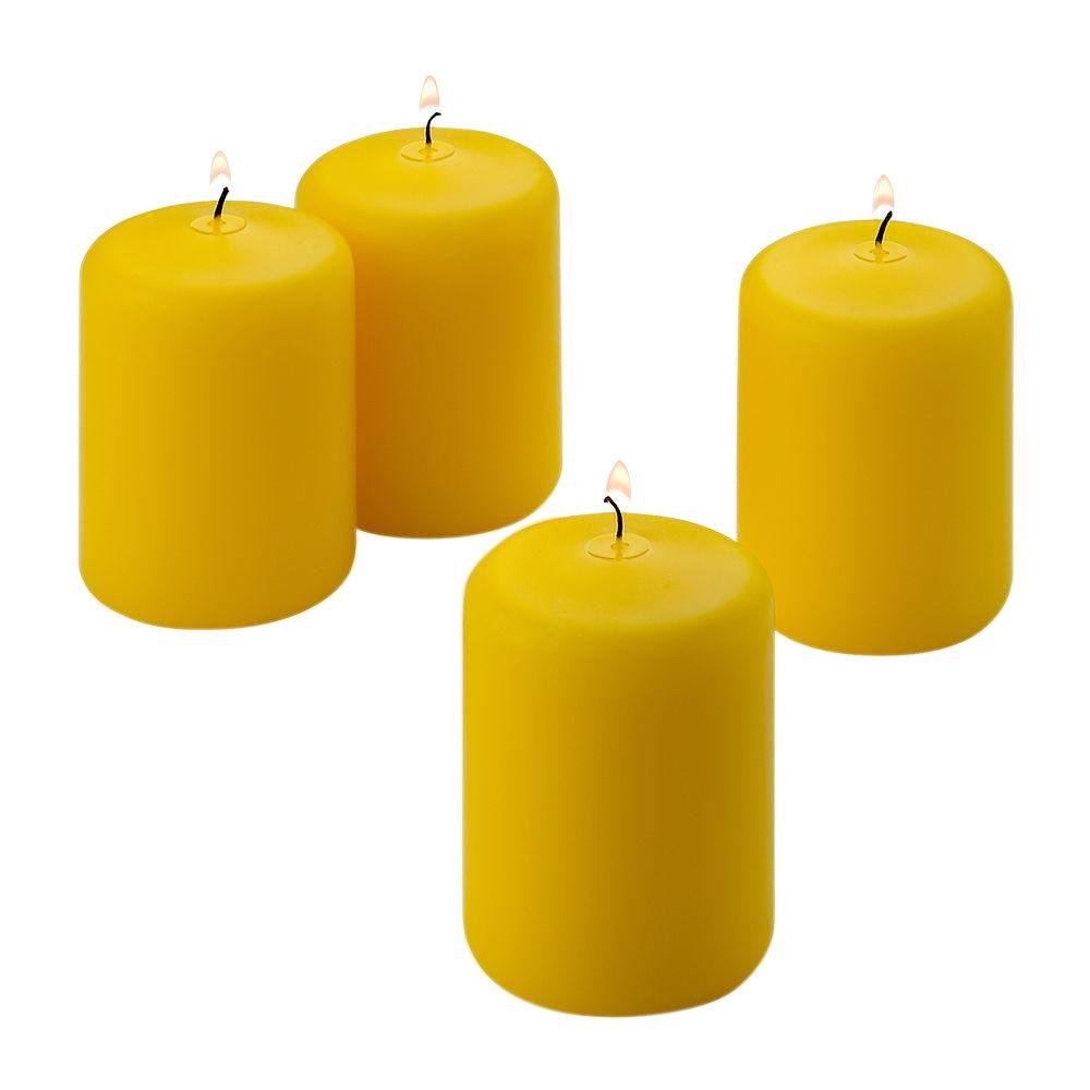 Light In The Dark 3 in. H x 2 in. W Yellow Citronella Scented Pillar