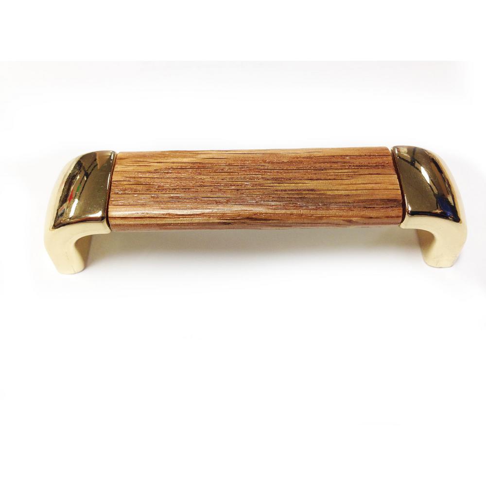 Richelieu Hardware 3 3 4 In 96 Mm Center To Center Brass Maple