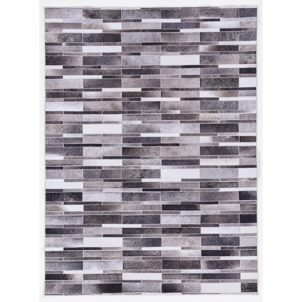 Linon Home Decor Austin Silverton Grey Ivory 6 7 X 9 7 Area Rug