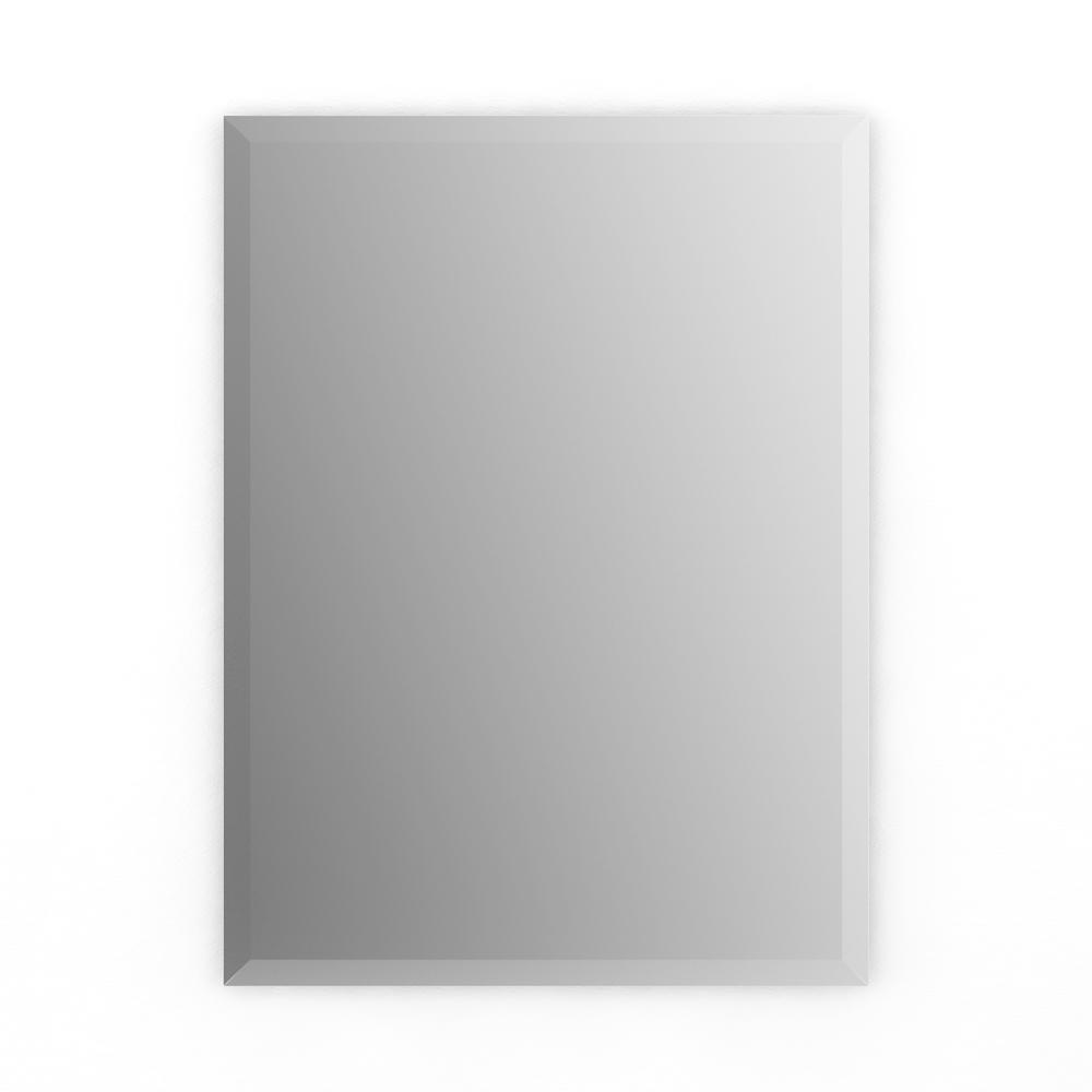 Delta 19 In X 28 S2 Rectangular Frameless Truclarity Deluxe Glass Mirror With Easy Cleat Flush Mount Hardware