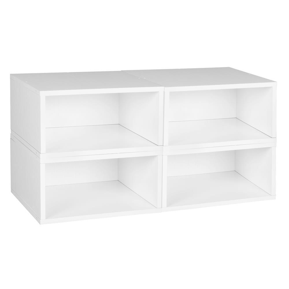 Regency 13 in. H x 26 in. W x 13 in. D White Wood 4Cube Storage