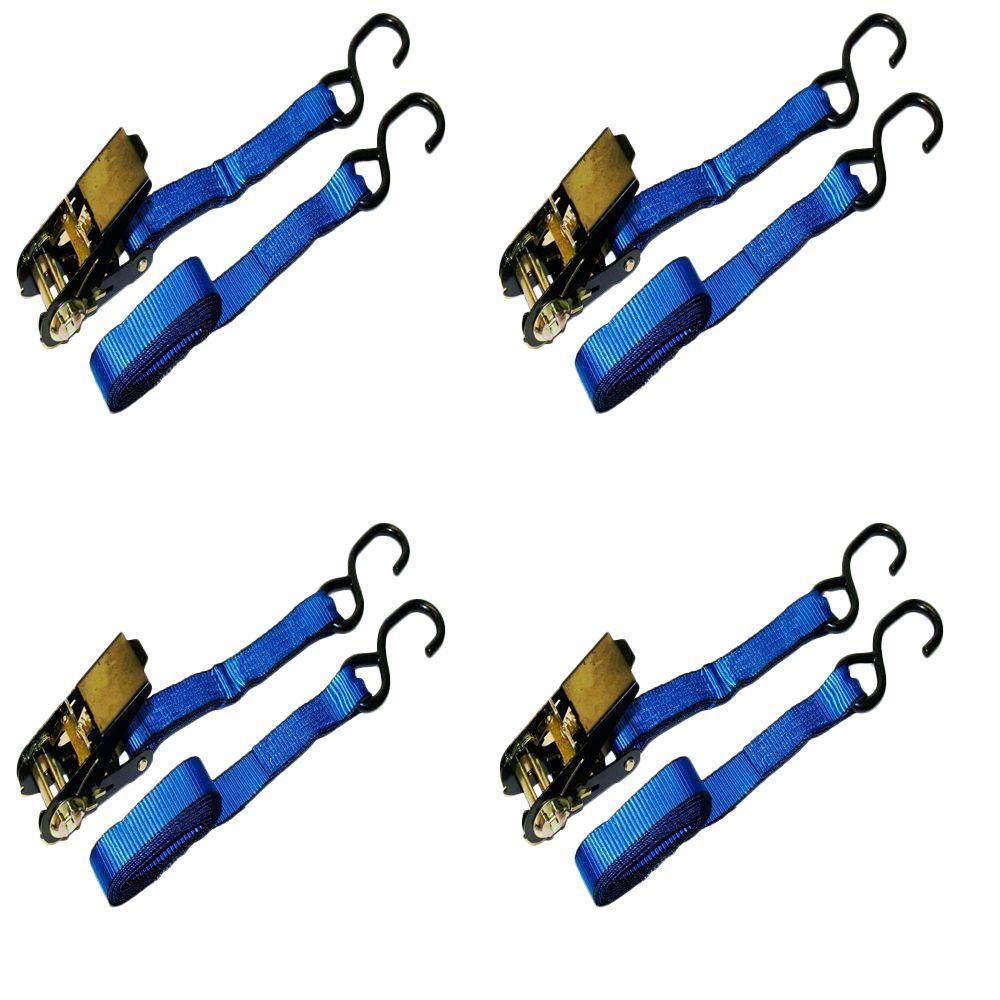 EVEREST 10 ft. x 1 in. 1200 lbs. Ratchet TieDown Strap (4Pack)S1005