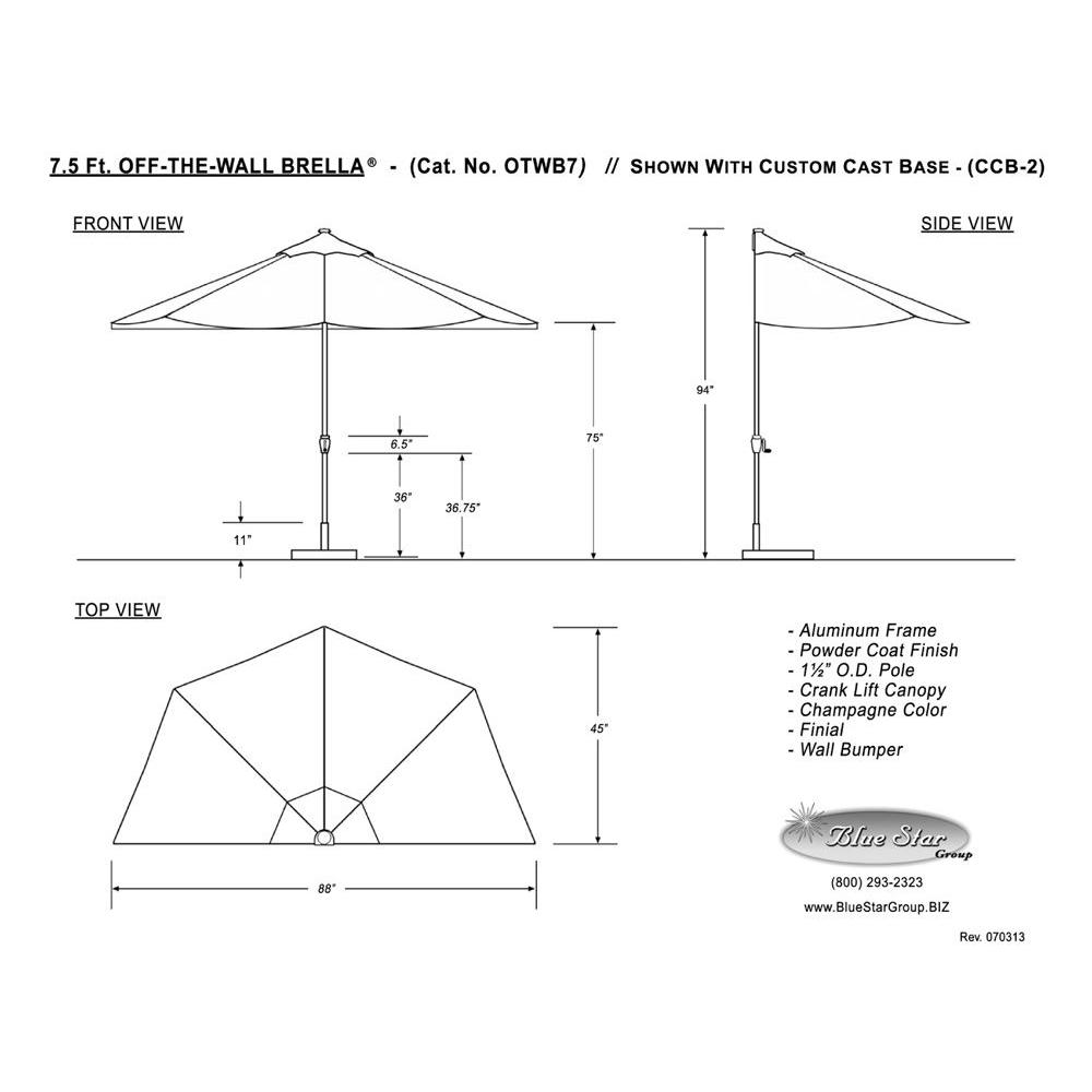 off the wall brella half umbrella