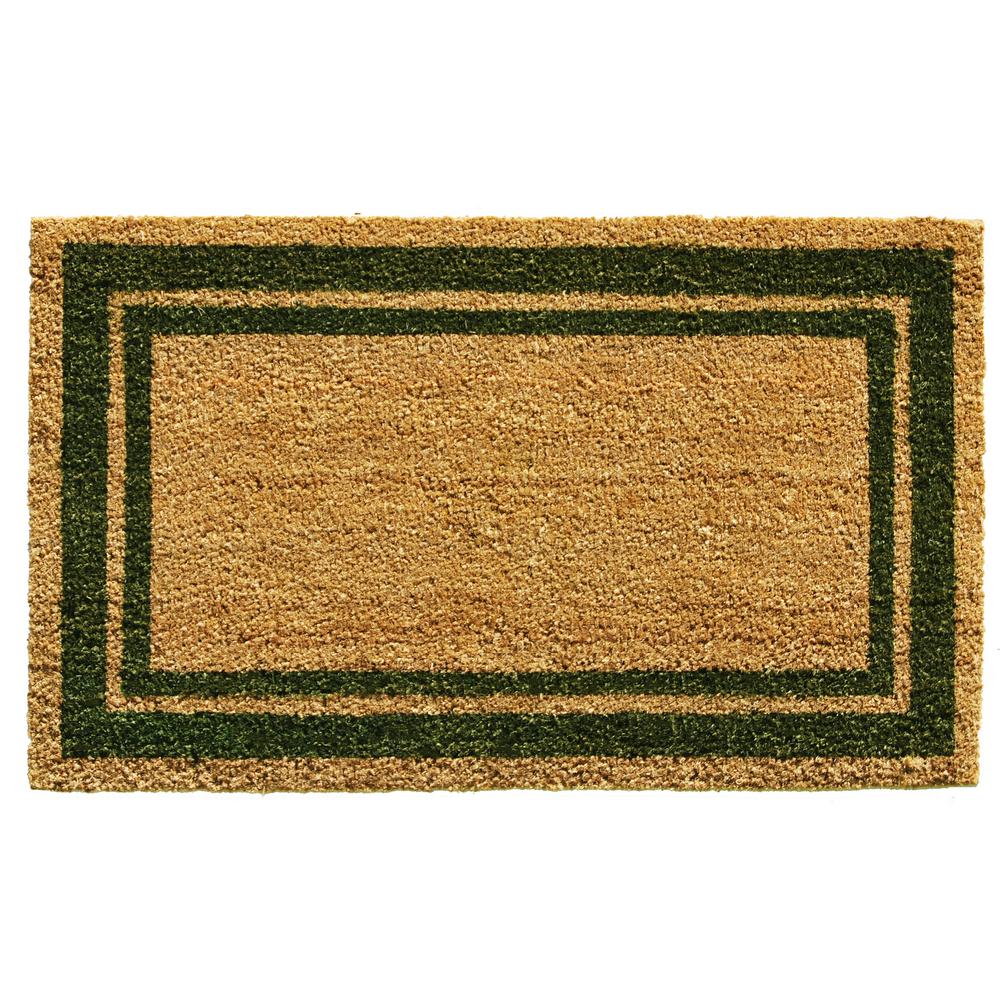 Home More Sage Green Border Door Mat 18 In X 30 153041830np Home More Sage Green Border Door Mat