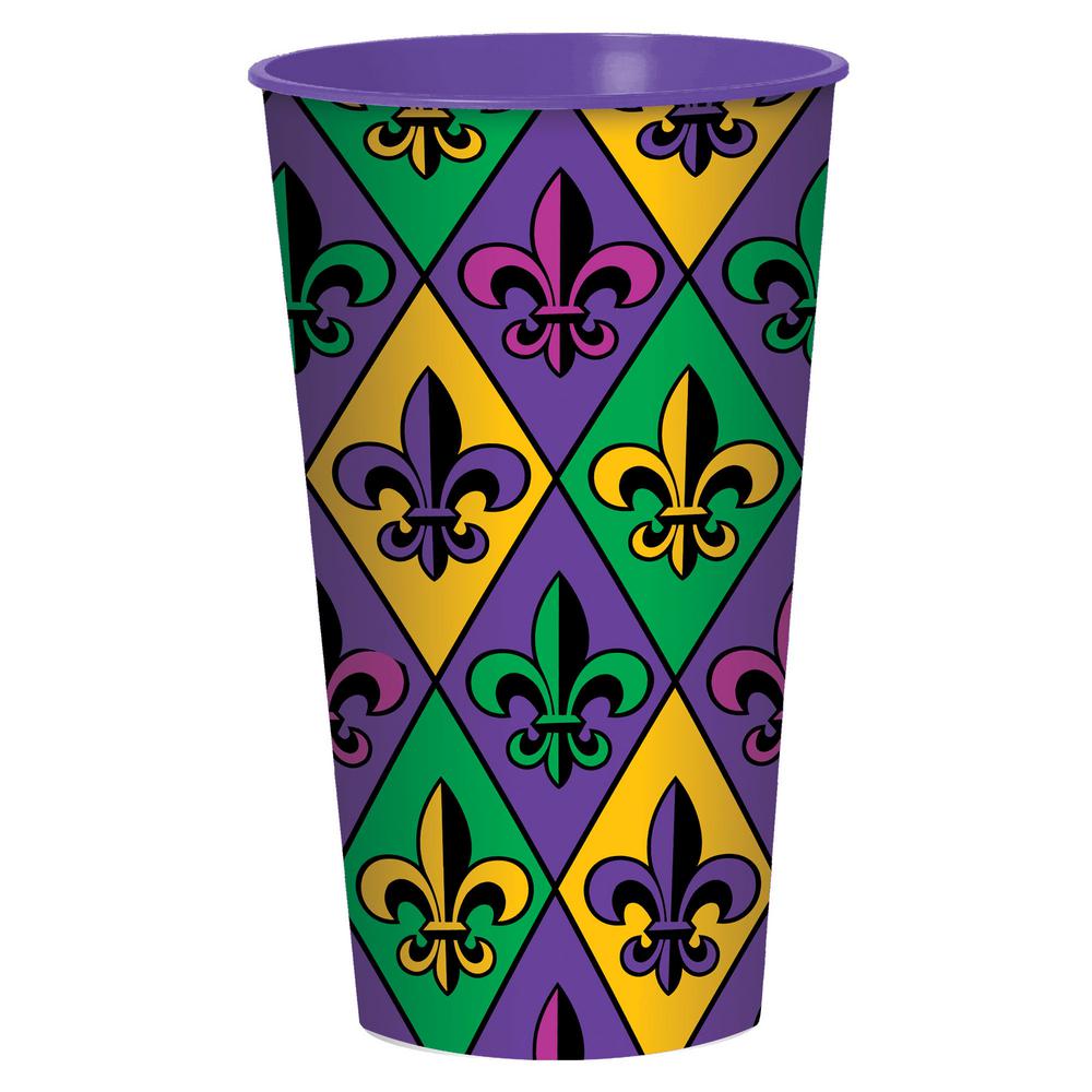 mardi gras plastic plates