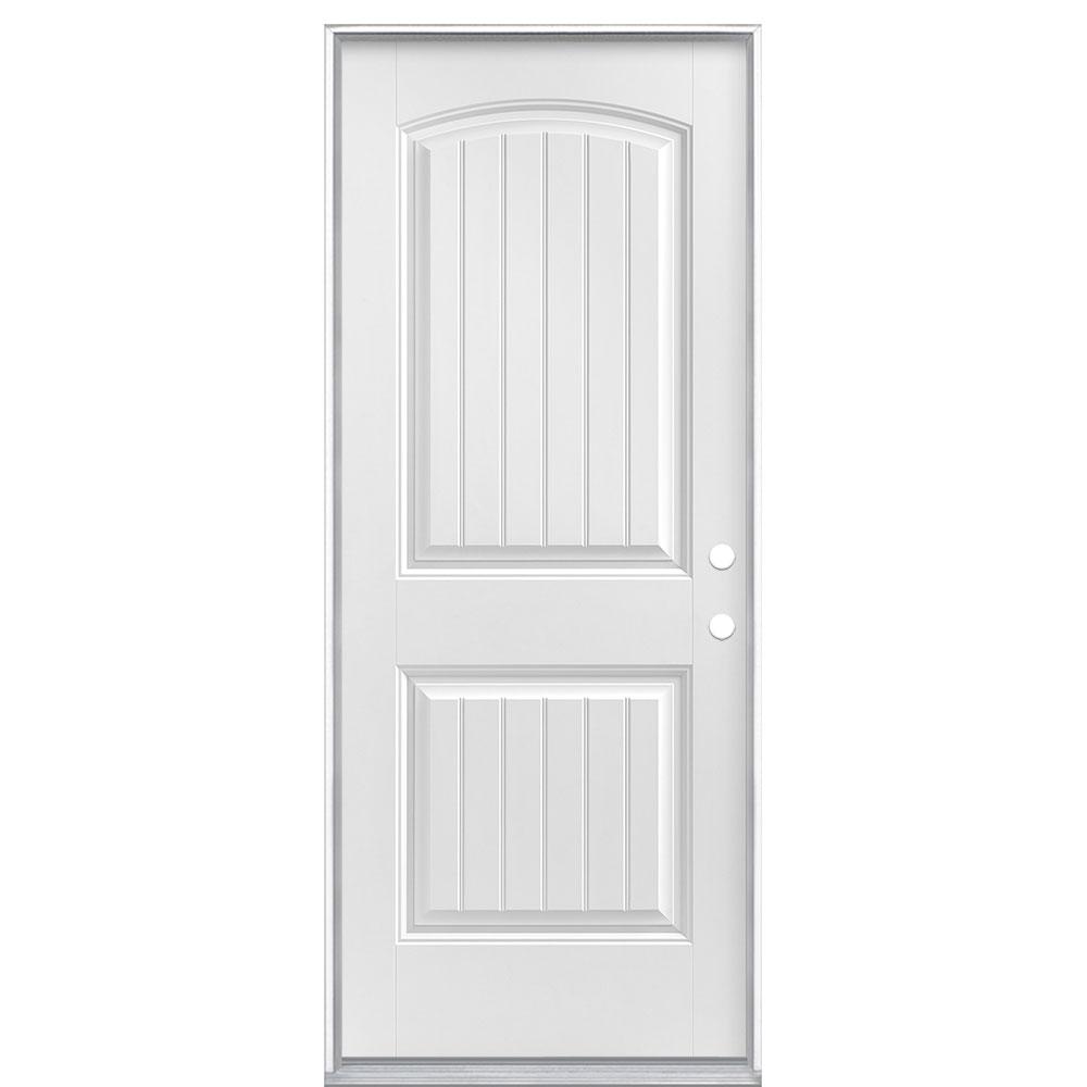 Masonite 32 In X 80 In Cheyenne 2 Panel Left Hand Inswing Primed