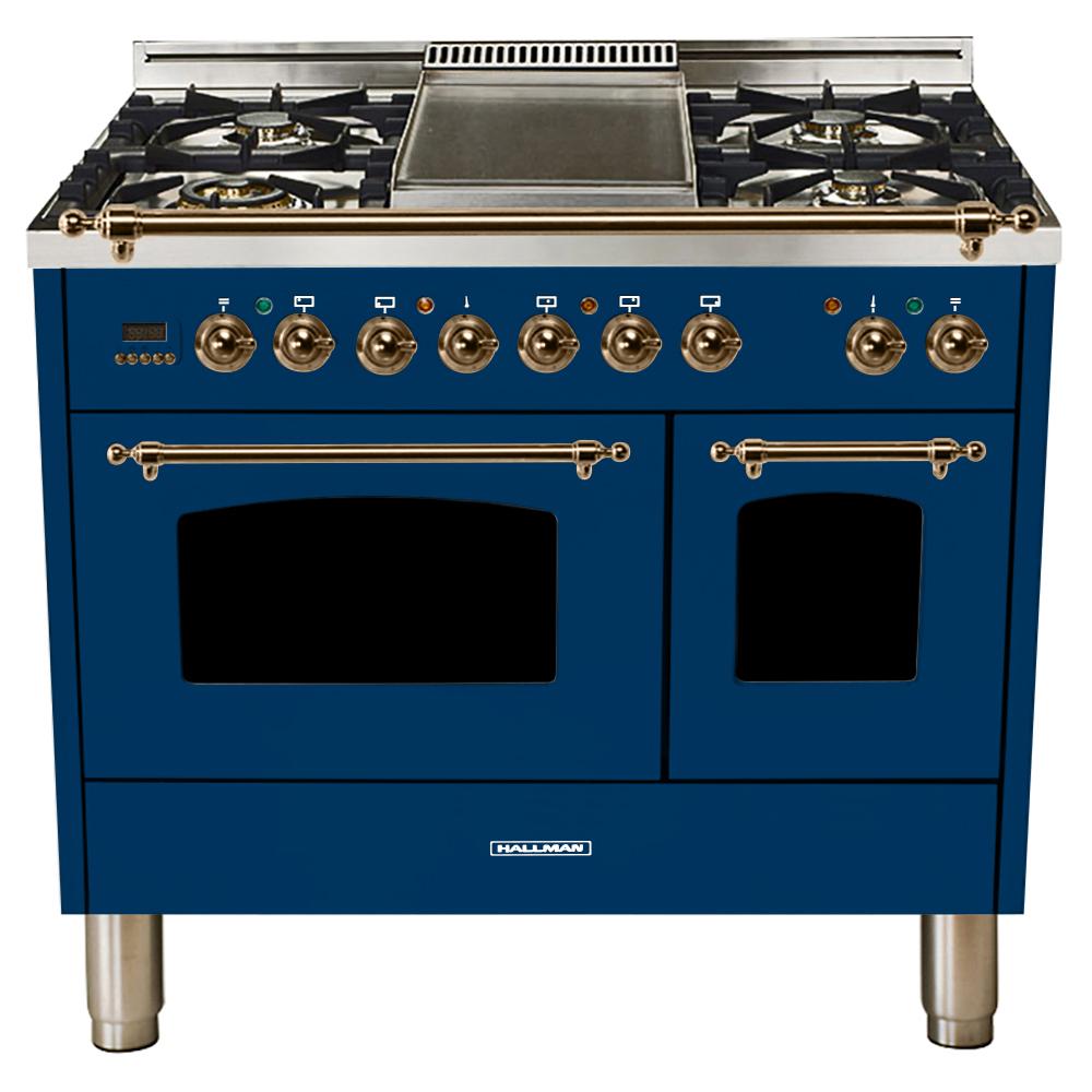 40 Inch Gas Range Double Oven Ranges Compare Prices At Nextag Hallman 40 In 4 0 Cu Ft Double Oven Dual Fuel Italian