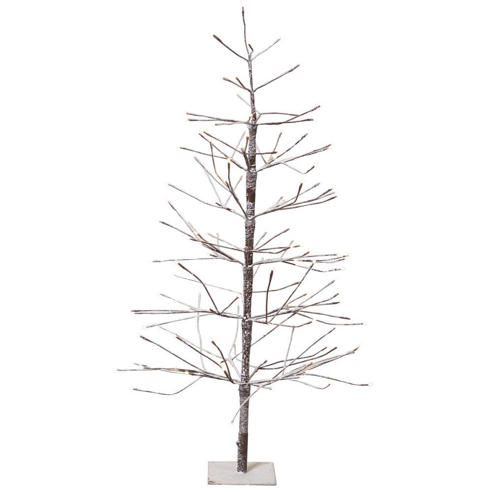 Martha Stewart Living 4 ft. PreLit LED Snowy Brown Artificial