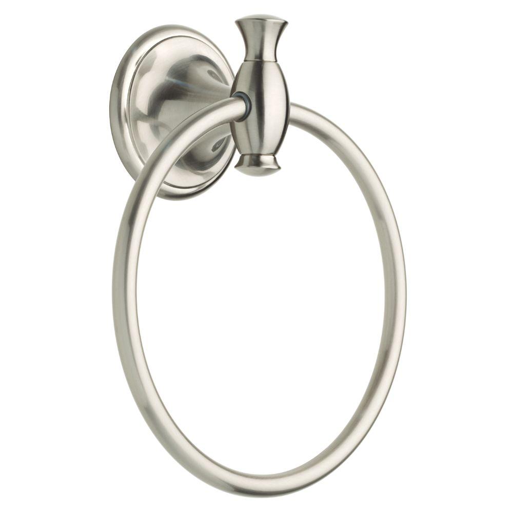 Delta Meridian Towel Ring in SpotShield Brushed Nickel136670 The