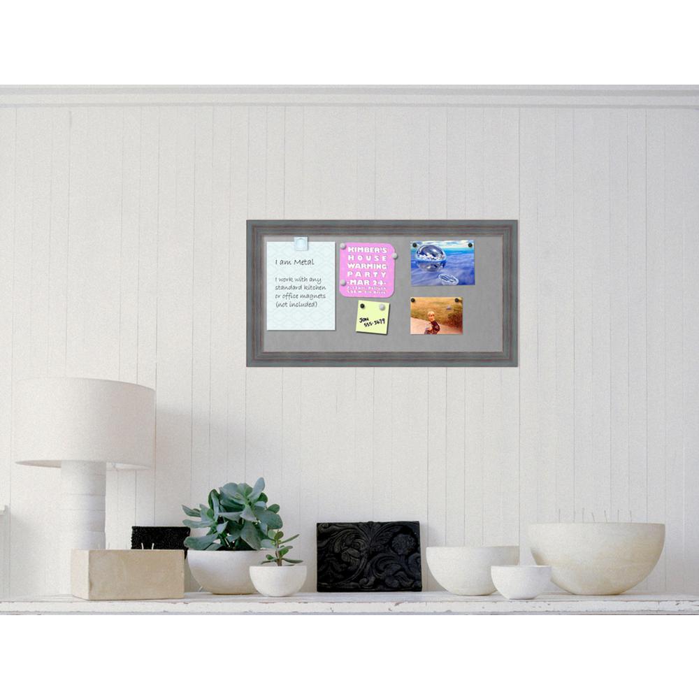 Amanti Art Sky Blue Rustic Wood 27 in. W x 15 in. H Framed