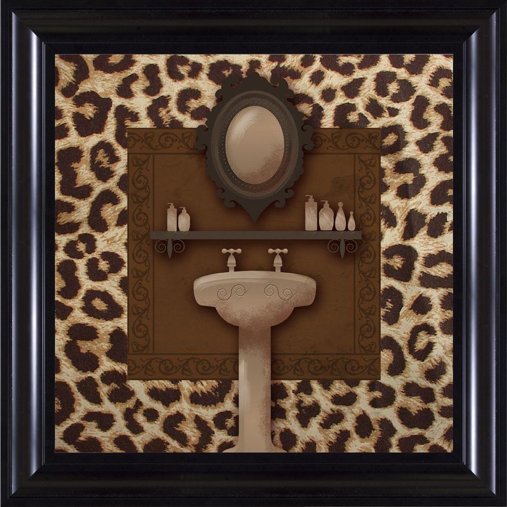 PTM Images 15-1/4 in. x 15-1/4 in. "Leopard Bath B" Framed ...