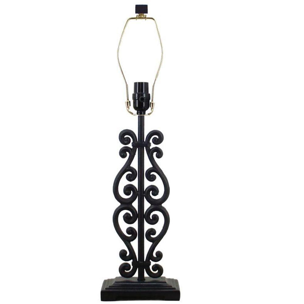 iron scroll table lamp