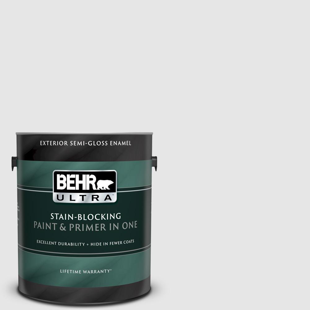 BEHR ULTRA 1 gal. PRW09 Nimbus Cloud SemiGloss Enamel Exterior Paint