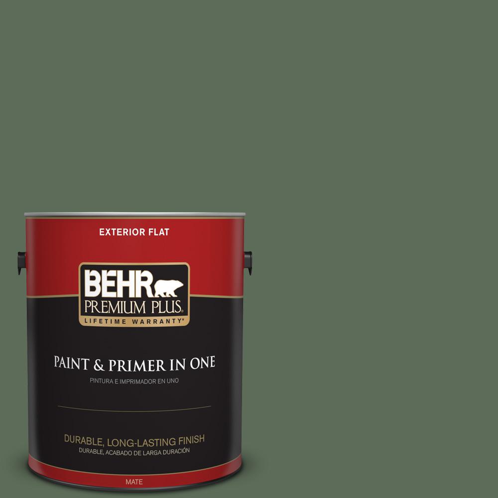 Behr Premium Plus 1 Gal Ppu11 02 Shallot Bulb Flat Exterior Paint Ppu11 02 Shallot Bulb Flat Exterior Paint And