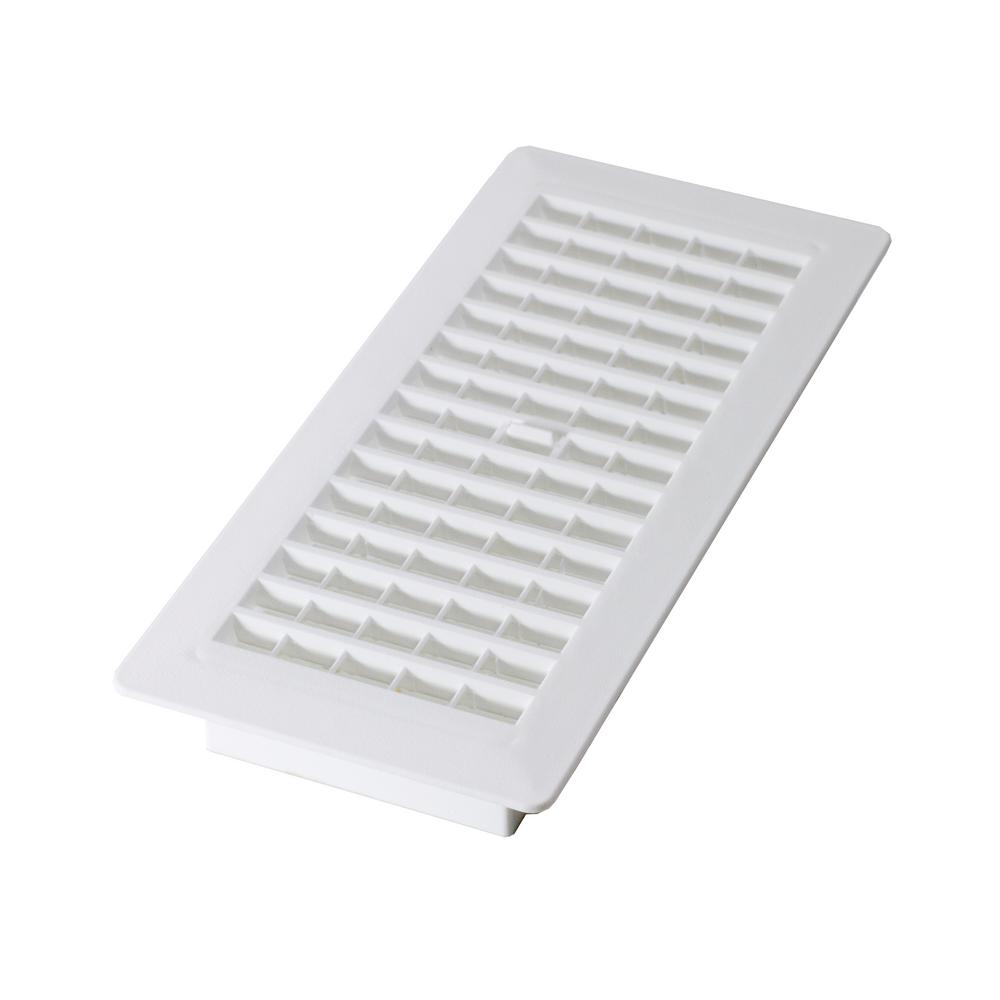 Decor Grates 4 In X 8 Plastic Floor Register White Pl408 Plastic Floor Register In White Pl408