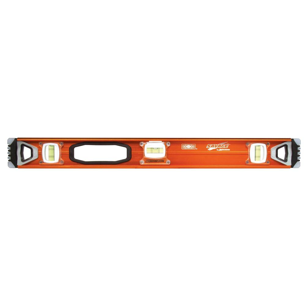 Savage 24 in. Professional I-Beam Level with Gelshock End Caps-SVI240 ...