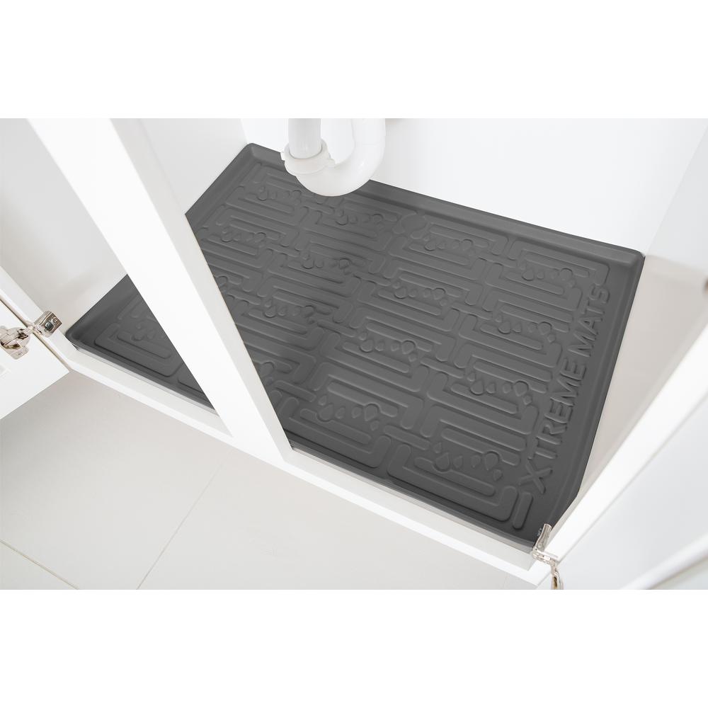 Xtreme Mats Grey Kitchen Depth Under Sink Cabinet Mat Drip ...