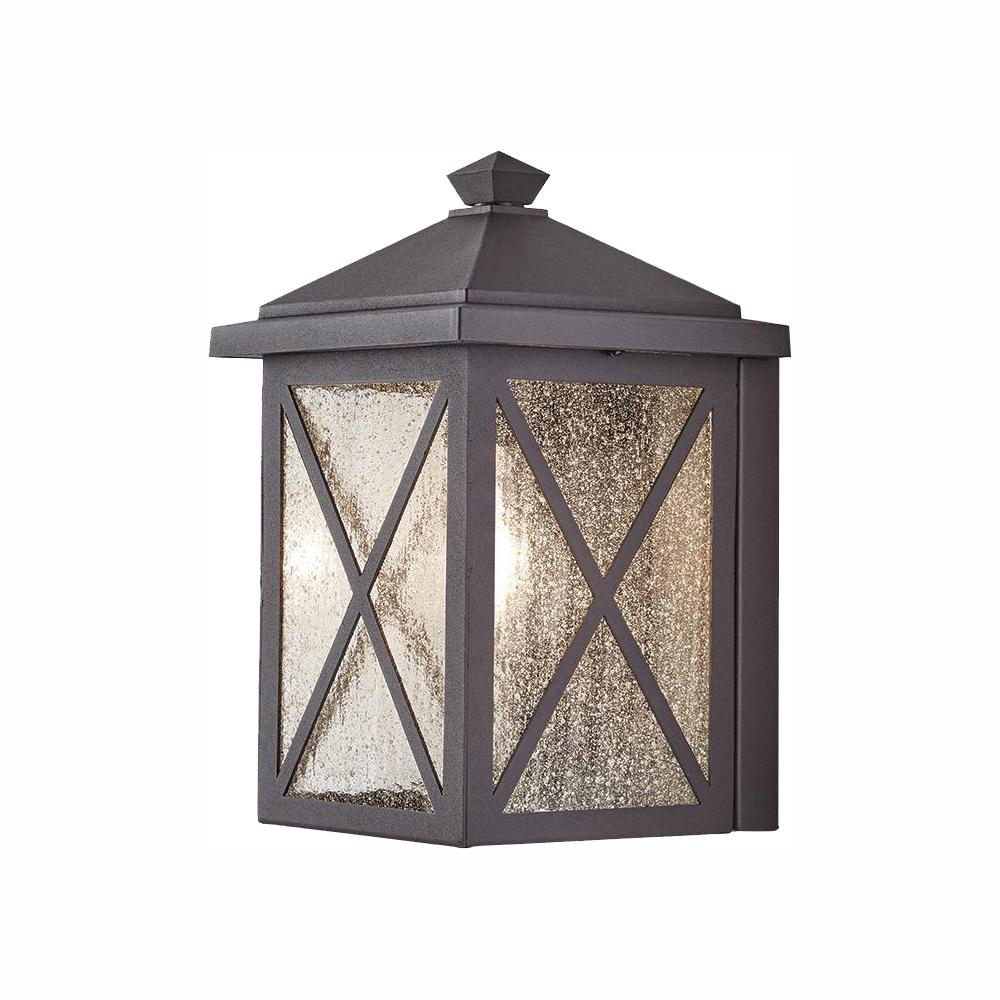 home decorators collection black outdoor led wall lantern sconce