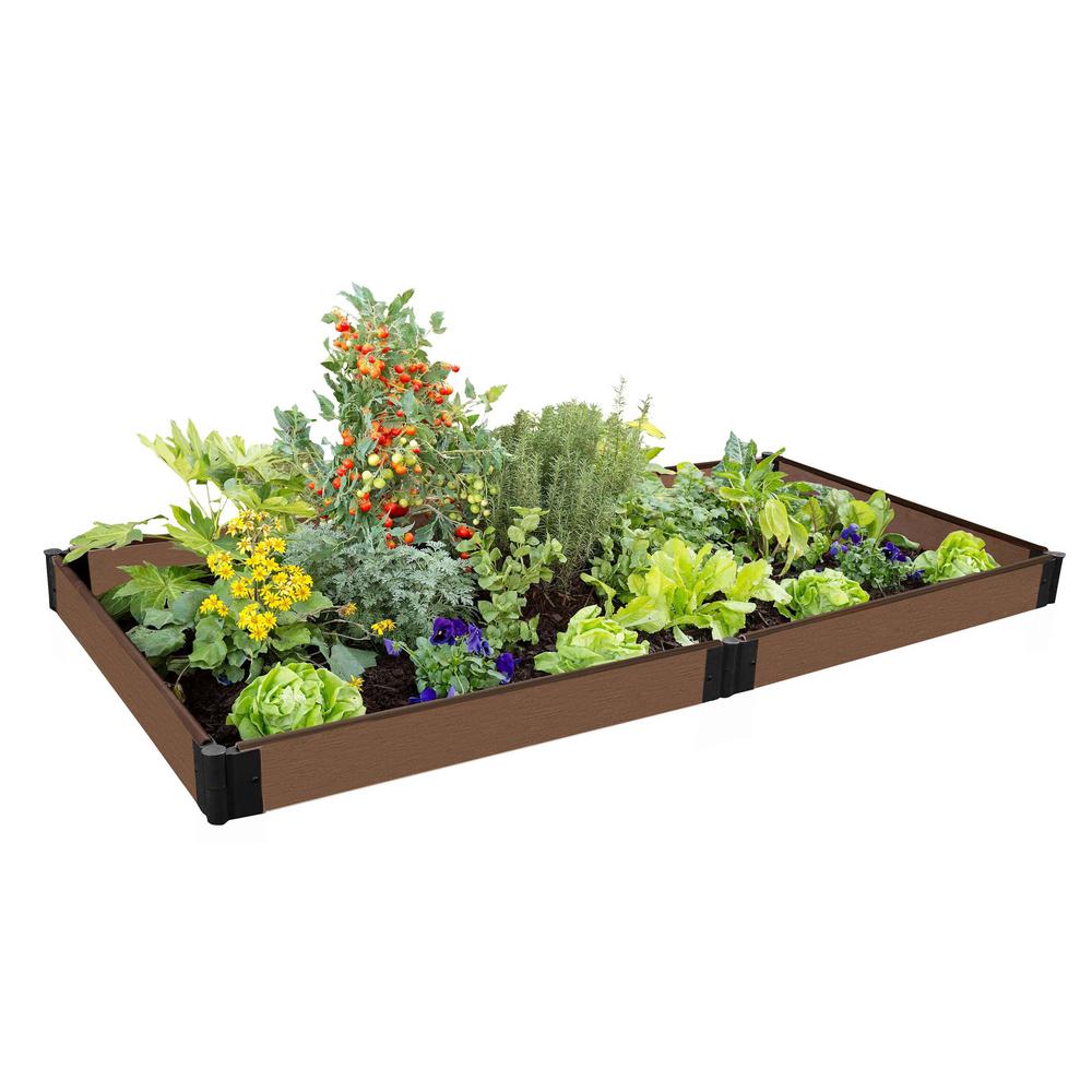 Keter 13.5 in. x 30 in. Brown Resin Elevated Patio Garden Bed-233061