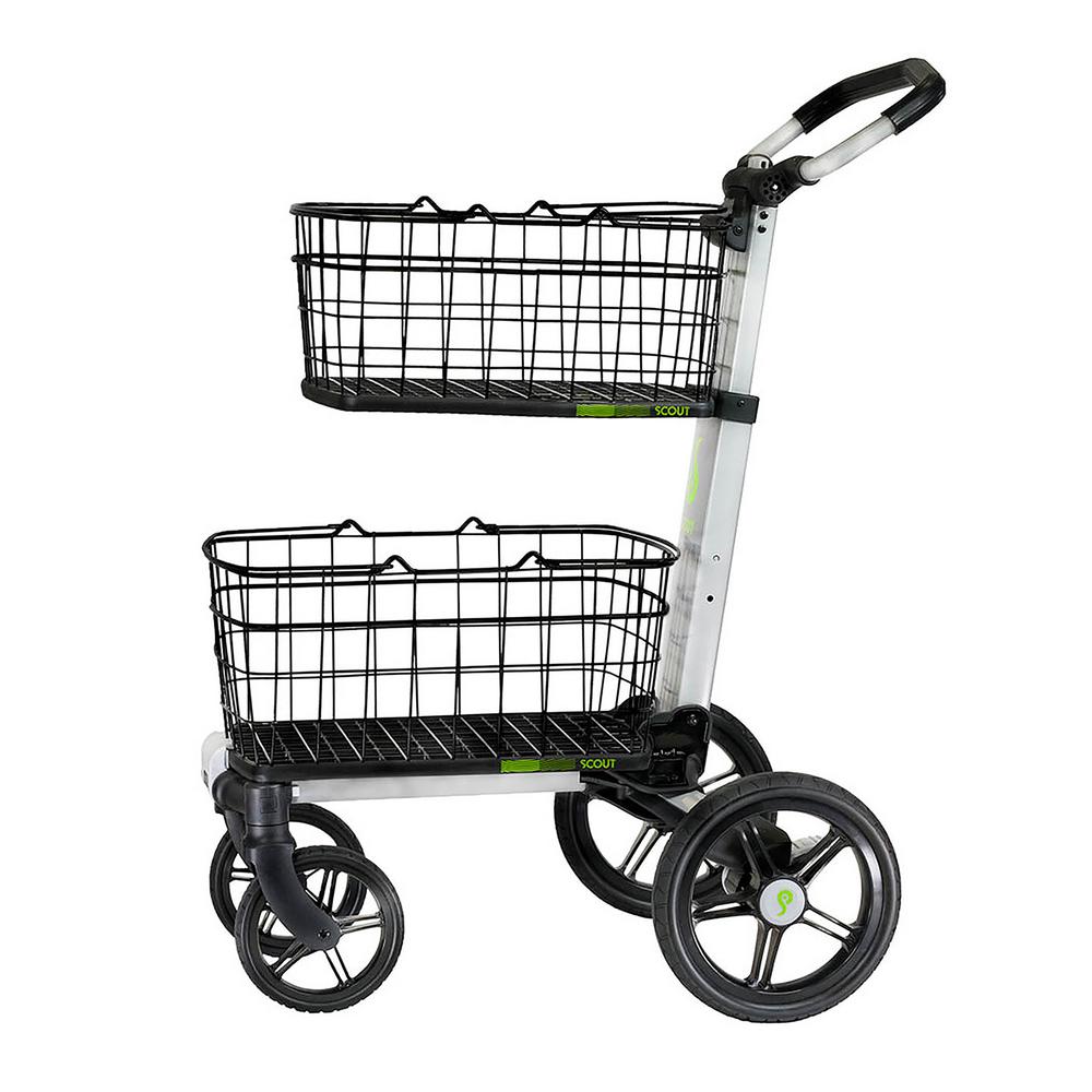 folding shopping cart with swivel wheels