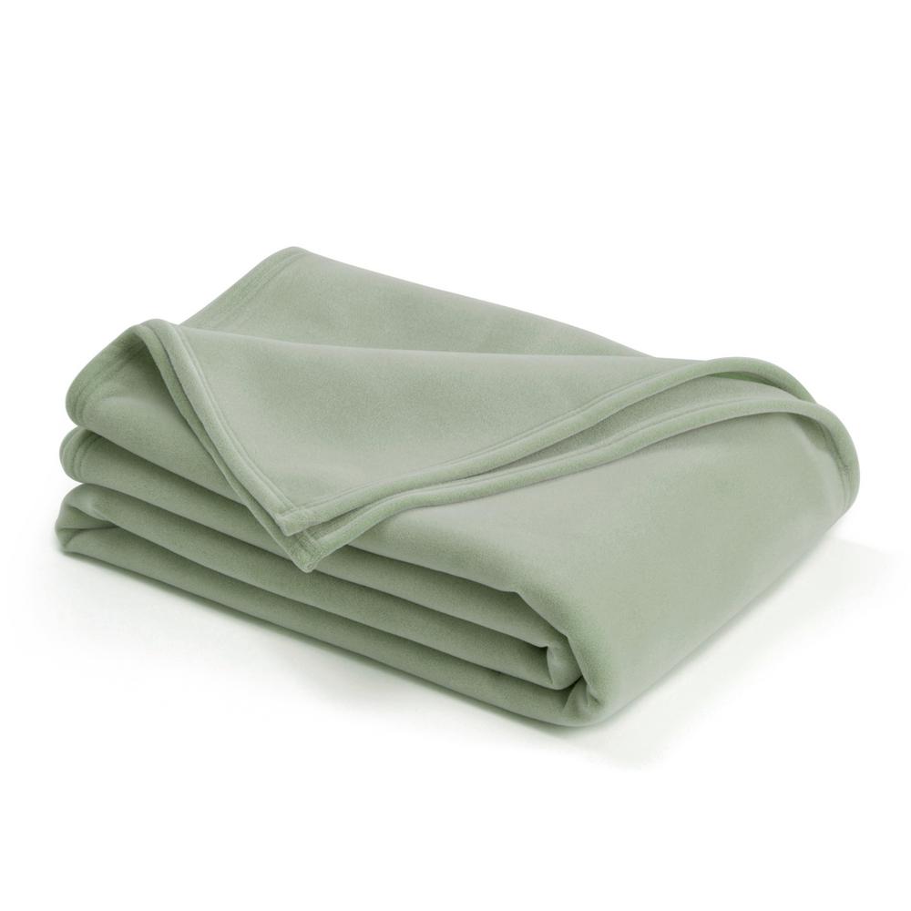 Vellux Original Moss Nylon Full/Queen Blanket027399019635 The Home Depot