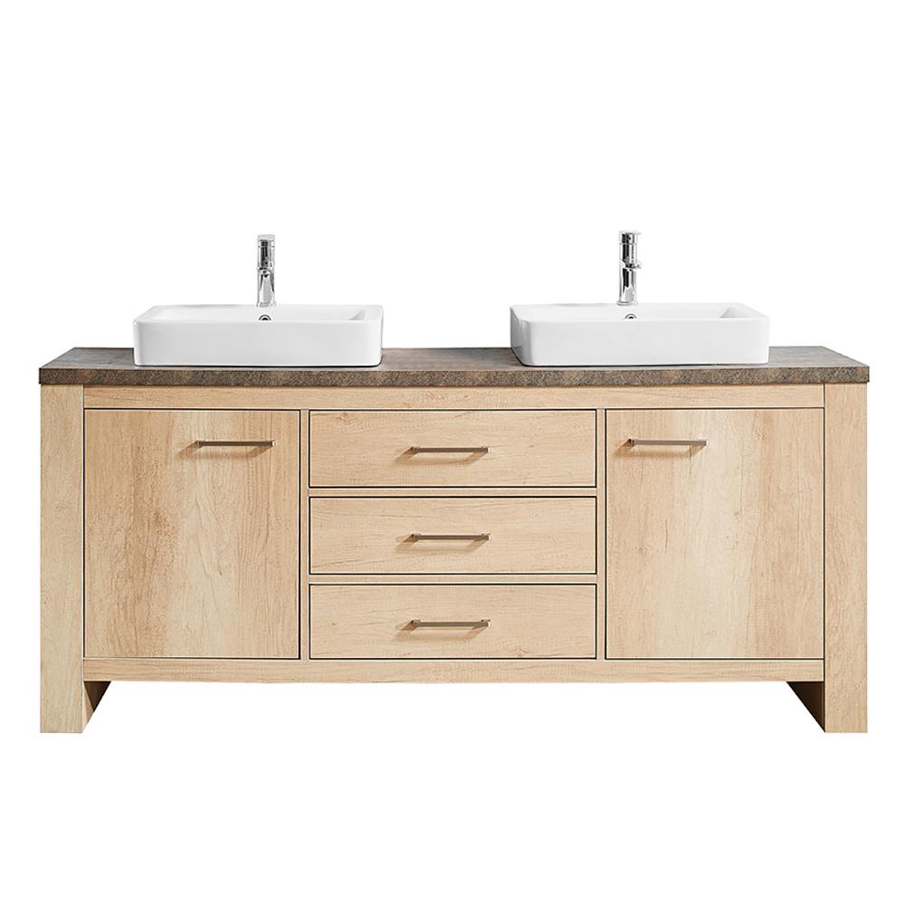 Vinnova Alpine 72 In W X 21 D Bath Vanity Oak With Vinnova Alpine 72 In W X 21 D Bath